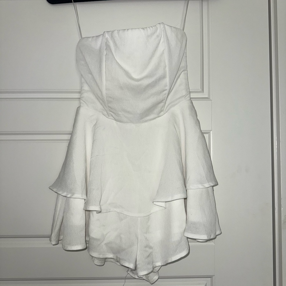 Princess Polly Ivory Strapless Romper